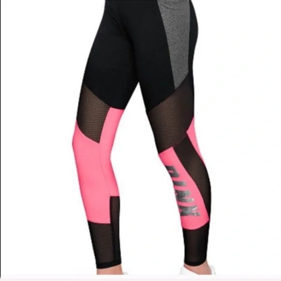 NWT VS PINK  Mesh Bling Leggings - Picture 4 of 8